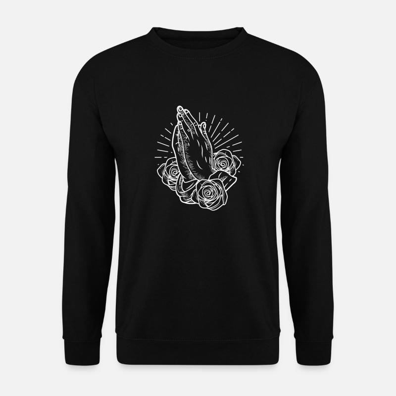 Praying Hands Praying hands to god religion - Unisex Sweatshirt - black