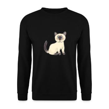 Siamese cat siam cat kittens gift - Unisex Sweatshirt - black - Front - Alina (178cm) & Michal (187cm)