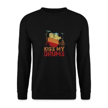 Drum Gift Drum Stick Bass Music Band - Unisex Sweatshirt - black - Front - Alina (178cm) & Michal (187cm)