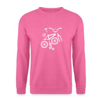 Fixie Fahrrad Handwerker Design - Unisex Pullover - Pink - Vorne
