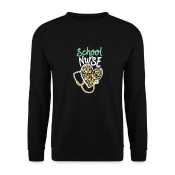 Nurse design, Medical graphic, Nurse Appreciation - Unisex Sweatshirt - black - Front - Alina (178cm) & Michal (187cm)