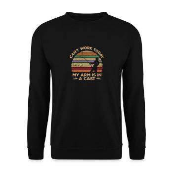 Lustiges Fischen-Geschenk für Fischer - Unisex Pullover - Schwarz - Vorne - Alina (178cm) & Michal (187cm)