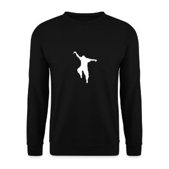 African dance dancer dancer silhouette - Unisex Sweatshirt - black - Front - Alina (178cm) & Michal (187cm)