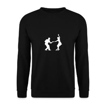 Swing dance dance dancer dancer silhouette - Unisex Sweatshirt - black - Front - Alina (178cm) & Michal (187cm)