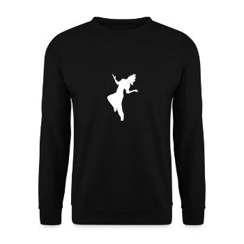 Break dancer dance dancer dancer silhouette - Unisex Sweatshirt - black - Front - Alina (178cm) & Michal (187cm)