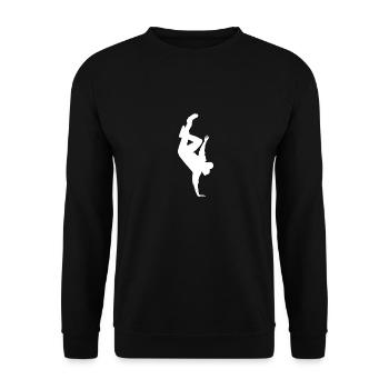 Break dancer dance dancer dancer silhouette - Unisex Sweatshirt - black - Front - Alina (178cm) & Michal (187cm)
