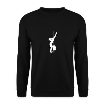 Pole dance dance dancer dancer silhouette - Unisex Sweatshirt - black - Front - Alina (178cm) & Michal (187cm)