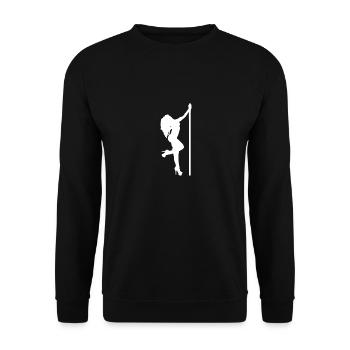 Pole dance dance dancer dancer silhouette - Unisex Sweatshirt - black - Front - Alina (178cm) & Michal (187cm)