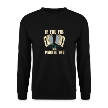 EMT / PARAMEDIC: I Will Paddle You - Unisex Pullover - Schwarz - Vorne - Alina (178cm) & Michal (187cm)