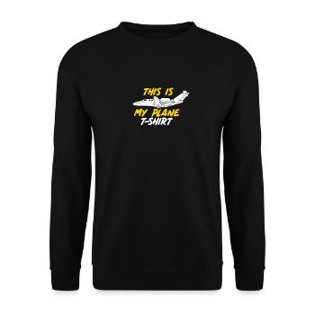 PILOT / AVIATION: Plane T-shirt - Unisex Pullover - Schwarz - Vorne - Alina (178cm) & Michal (187cm)