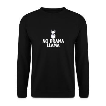 Pas de drame Llama Positive Vibes - Sweat-shirt Unisexe - noir - Devant - Alina (178cm) & Michal (187cm)