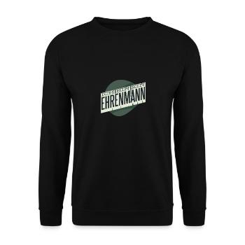 Ehrenmann - Unisex Pullover - Schwarz - Vorne - Alina (178cm) & Michal (187cm)