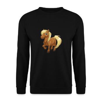 miniature horse pony horses foal riding gift - Unisex Sweatshirt - black - Front - Alina (178cm) & Michal (187cm)