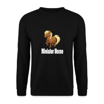 miniature horse pony horses foal riding gift - Unisex Sweatshirt - black - Front - Alina (178cm) & Michal (187cm)