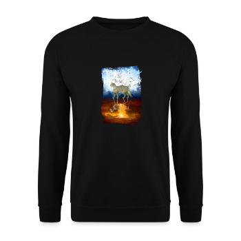Schroedinger chat quantique physique conception de la mécanique - Sweat-shirt Unisexe - noir - Devant - Alina (178cm) & Michal (187cm)