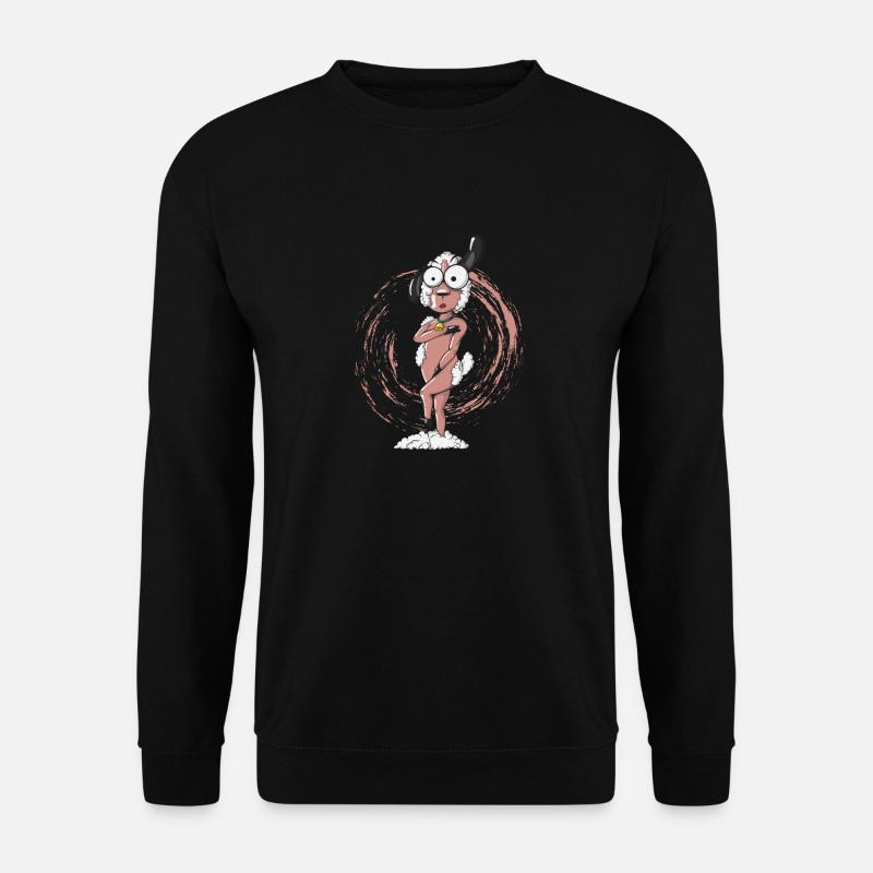 nacktes geschorenes Schaf - Unisex Pullover - Schwarz