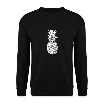 ananas - Sweat-shirt Unisexe - noir - Devant - Alina (178cm) & Michal (187cm)