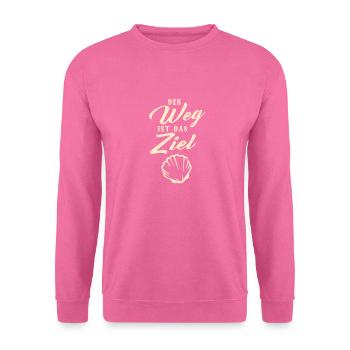 Camino de Santiago Pilger Jakobsweg Pilgermuschel - Unisex Pullover - Pink - Vorne