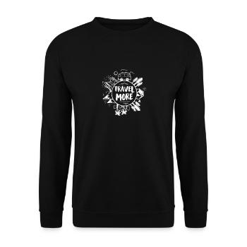 Travel More - Camper Vanlife Reisen Berge - Unisex Pullover - Schwarz - Vorne - Alina (178cm) & Michal (187cm)
