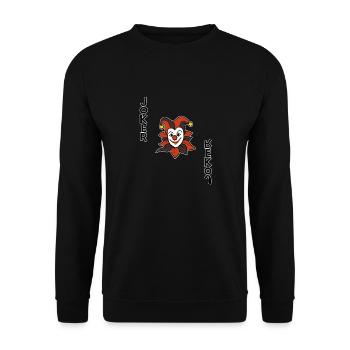 Joker Casino Playing Card Card Game Card Player - Unisex Sweatshirt - black - Front - Alina (178cm) & Michal (187cm)