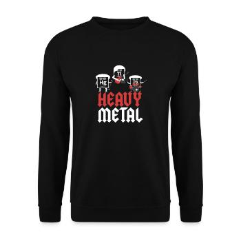 Heavy metals chemistry humor music - Unisex Sweatshirt - black - Front - Alina (178cm) & Michal (187cm)