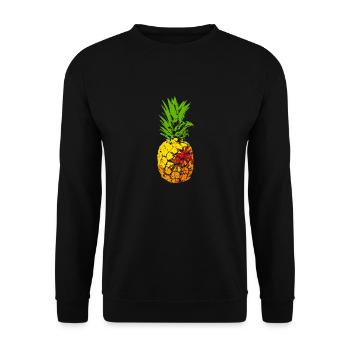 Pineapple Beach Pineapple - Unisex Sweatshirt - black - Front - Alina (178cm) & Michal (187cm)