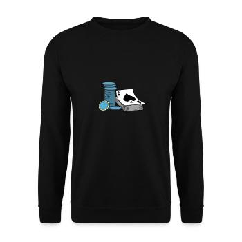 Poker et jetons de poker - Sweat-shirt Unisexe - noir - Devant - Alina (178cm) & Michal (187cm)