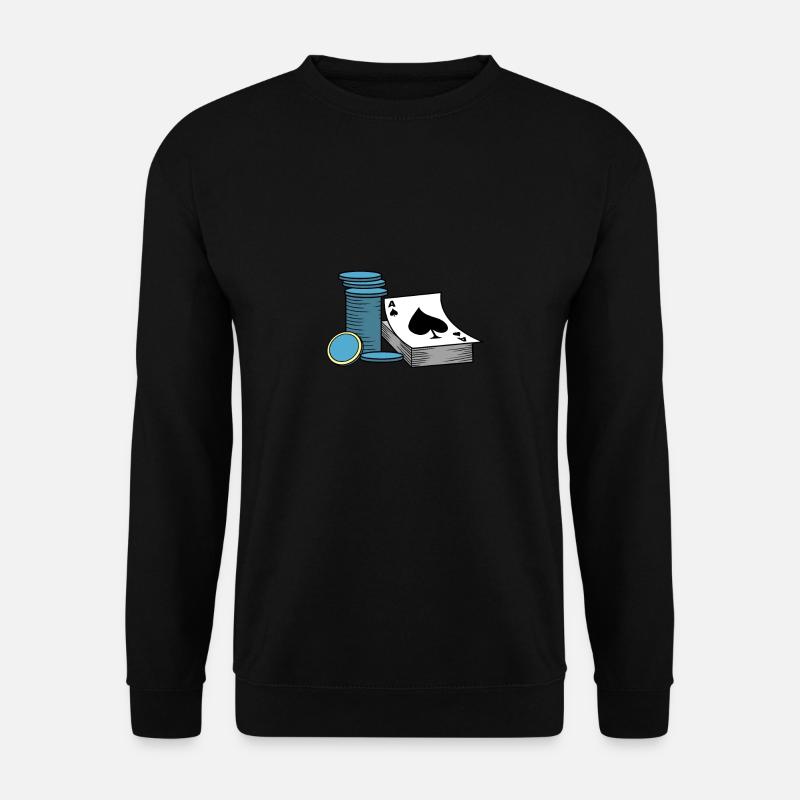 Poker and poker chips - Unisex Sweatshirt - black