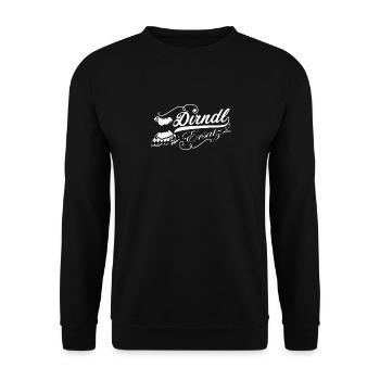 Dirndl Ersatz Dirndl Shirt - Unisex Pullover - Schwarz - Vorne - Alina (178cm) & Michal (187cm)