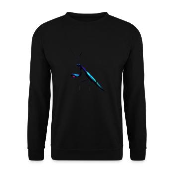 Bioluminescent Preying Mantis - Unisex Sweatshirt - black - Front - Alina (178cm) & Michal (187cm)