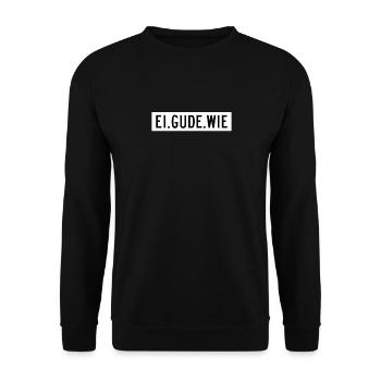 Hessen Ei Gude Wie Geschenk - Unisex Pullover - Schwarz - Vorne - Alina (178cm) & Michal (187cm)