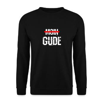 Gude Frankfurt Hessen Geschenk - Unisex Pullover - Schwarz - Vorne - Alina (178cm) & Michal (187cm)