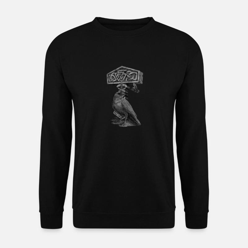 Mjölnir Thors Hammer Raben Odins Nordische Mythen - Unisex Pullover - Schwarz