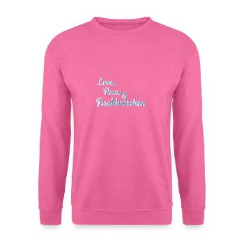 Love, Peace et petits pains de poisson - Sweat-shirt Unisexe - rose - Devant