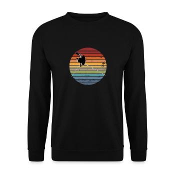 Retro vintage Voyager 1 40 Jahre Weltraum Sonde - Unisex Pullover - Schwarz - Vorne - Alina (178cm) & Michal (187cm)