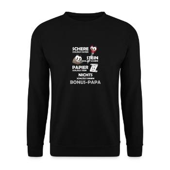 Rien ne vaut un papa bonus - Sweat-shirt Unisexe - noir - Devant - Alina (178cm) & Michal (187cm)