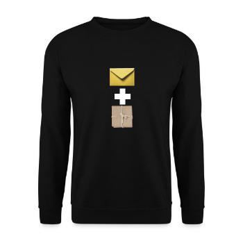 Courrier, courrier, colis. - Sweat-shirt Unisexe - noir - Devant - Alina (178cm) & Michal (187cm)