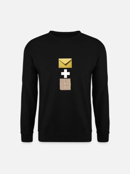 Post und Paketbote Arbeitstshirt Illustration - Unisex Pullover - Schwarz