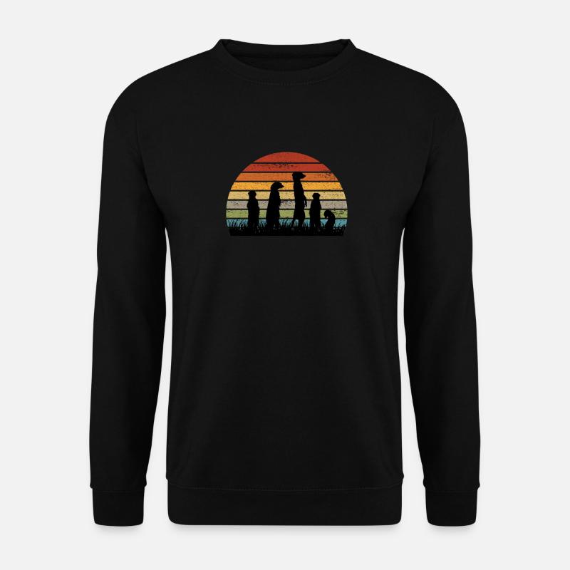 Erdmännchen retro vintage - Unisex Pullover - Schwarz