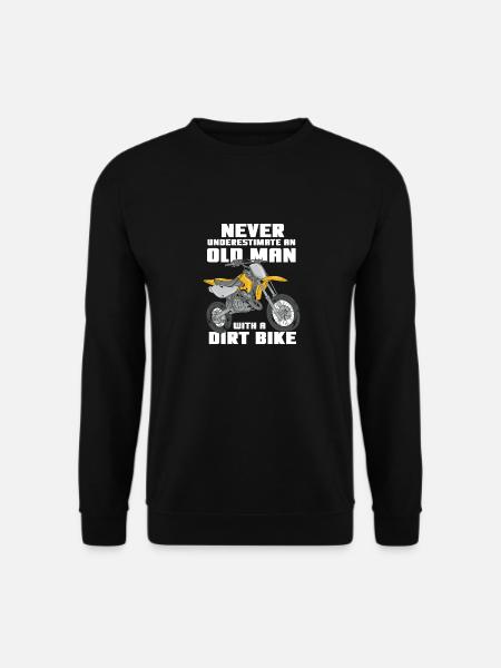Lustiges Motocross Geschenk für alte Männer - Unisex Pullover - Schwarz