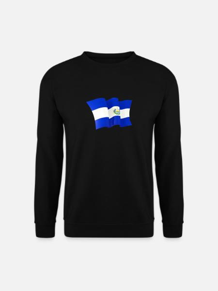 El Salvador Flagge El Salvador Fahnenschwingen - Unisex Pullover - Schwarz