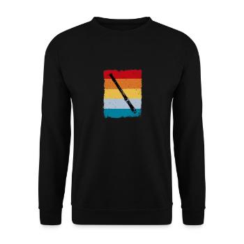 Flûte à bec rétro - Sweat-shirt Unisexe - noir - Devant - Alina (178cm) & Michal (187cm)
