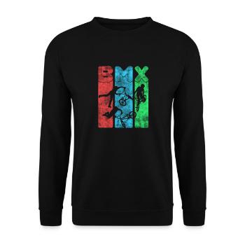 BMX - Unisex Sweatshirt - black - Front - Alina (178cm) & Michal (187cm)