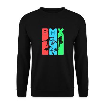 BMX - Unisex Sweatshirt - black - Front - Alina (178cm) & Michal (187cm)