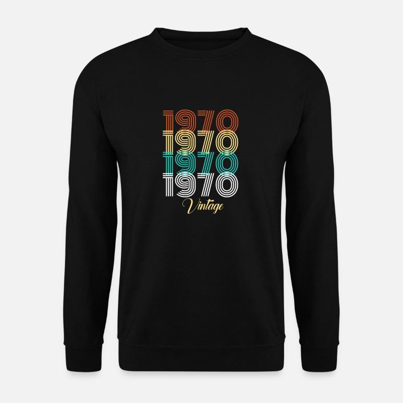 1970 Vintage Geburtstag Geburtsjahr Geschenkidee - Unisex Pullover - Schwarz
