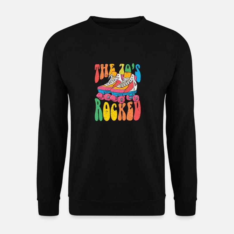 70er 70er 70er Vintage - Unisex Pullover - Schwarz