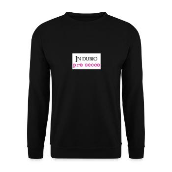 In dubio Pro Secco Lustig Anwalt Staatsexamen Jura - Unisex Pullover - Schwarz - Vorne - Alina (178cm) & Michal (187cm)
