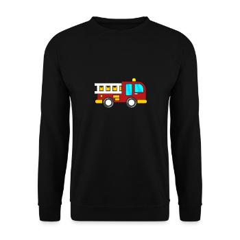 Pompe à incendie Voiture de pompiers - Sweat-shirt Unisexe - noir - Devant - Alina (178cm) & Michal (187cm)