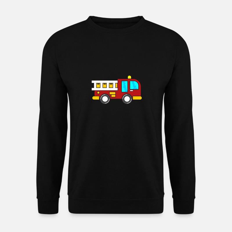 Feuerwehrauto Feuerwehr Auto Kinder - Unisex Pullover - Schwarz