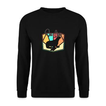 otarie - Sweat-shirt Unisexe - noir - Devant - Alina (178cm) & Michal (187cm)